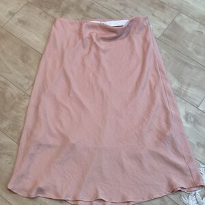 Blush pink Satin skirt